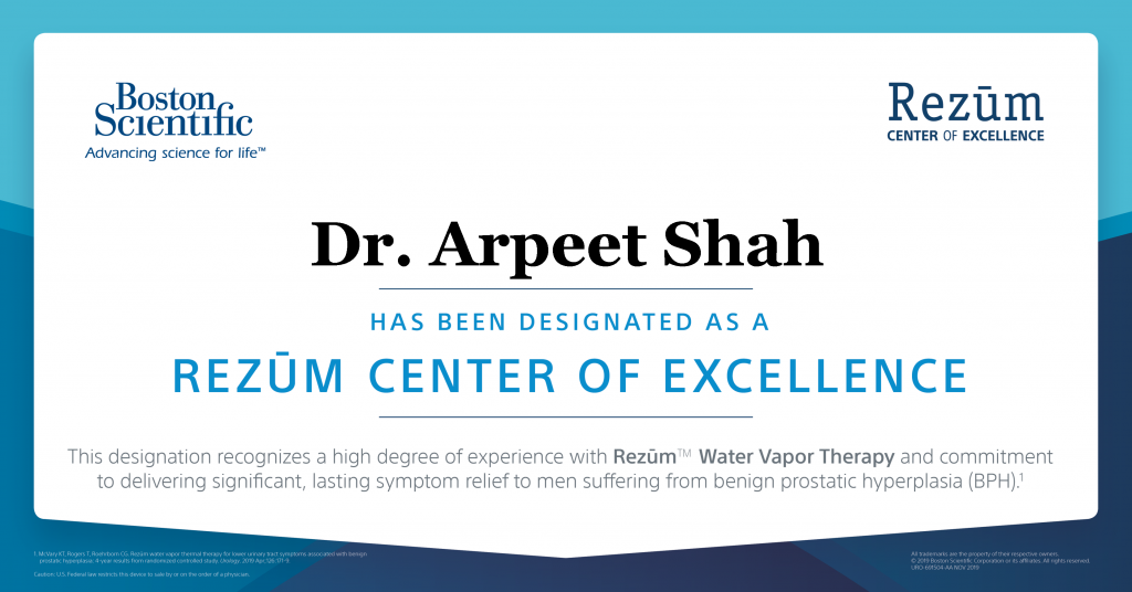 Rezum Center of Excellence - Dr. Arpeet Shah