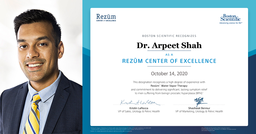 Dr. Arpeet Shah, Rezum Center of Excellence