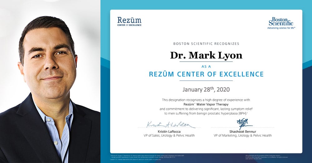 Dr. Mark Lyon, Rezum Center of Excellence