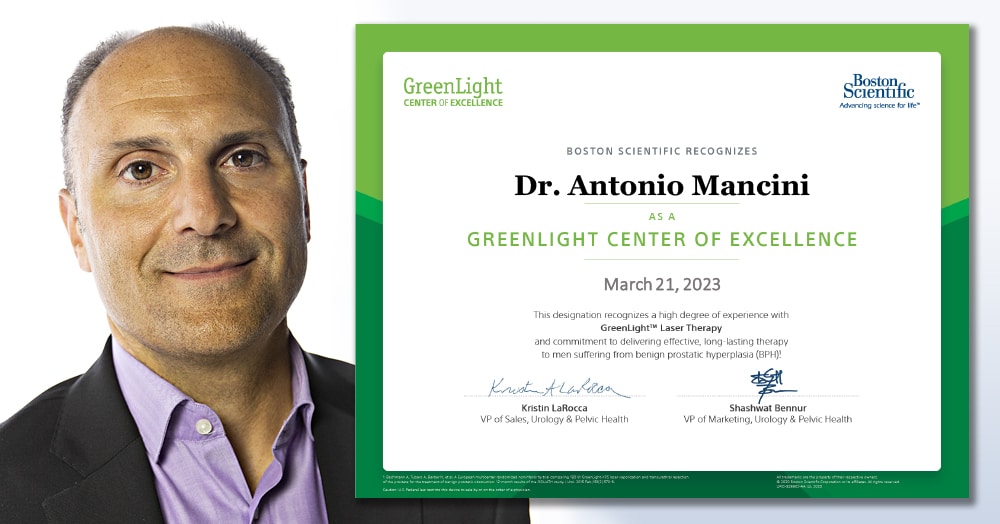 Dr. Antonio Mancini, GreenLight Center of Excellence