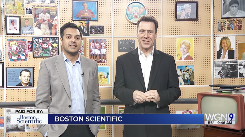Dr. Arpeet Shah with Mike Toomey on WGN News Chicago